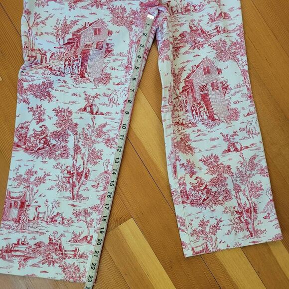 Vintage White Stag size 12 red & white prarie print graphic unique rare quirky - Picture 8 of 10